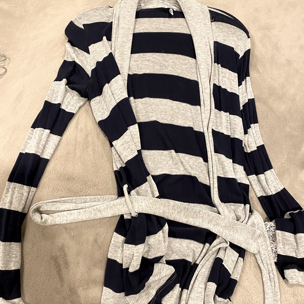 Splendid belted light wrap sweater